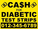 Diabetic Test Strips Sign 01