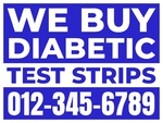 Diabetic Test Strips Sign 06