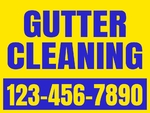 18x24 Yard Sign_Yellow Coroplast_Gutter Cleaning Sign 01
