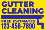 12x18 Yard Sign_Yellow Coroplast_Gutter Cleaning Sign 04