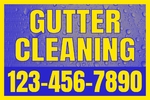 12x18 Yard Sign_Yellow Coroplast_Gutter Cleaning Sign 03