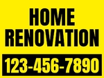 18x24 Yard Sign_Yellow Coroplast_Remodeling Sign 01